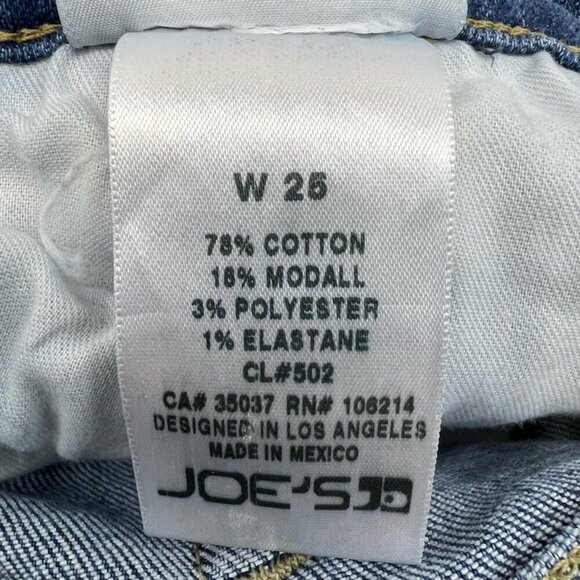 Joes Womens Skinny Jeans Blue Distressed Frayed Mid Rise Denim 26 Waist - Picture 9 of 10